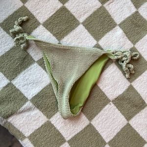 Elysiian sage green monarch bikini bottom
